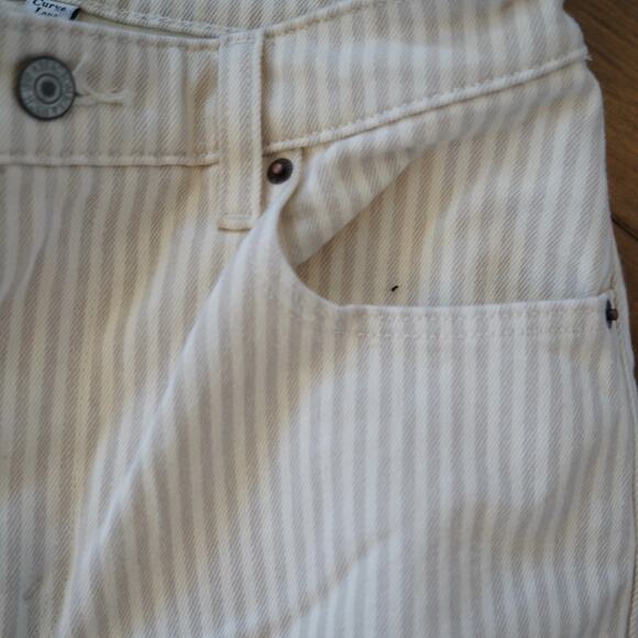 NWT Abercrombie & Fitch Women’s High-Rise 90s Relaxed Jeans Neutral Stripe, 26 S - Picture 6 of 7